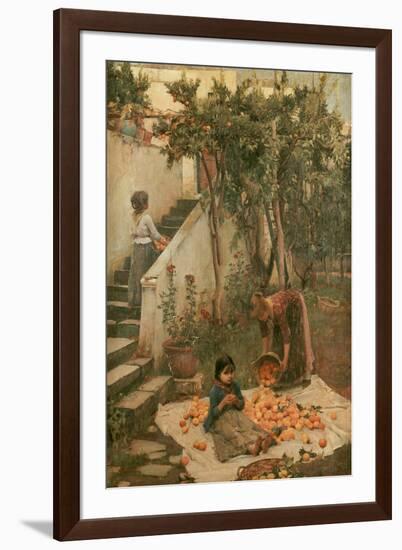 The Orange Gatherers-John William Waterhouse-Framed Giclee Print