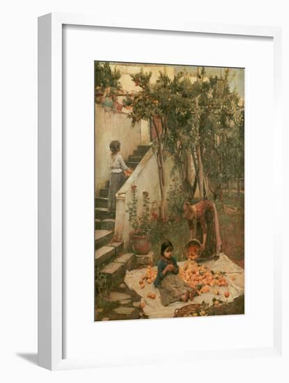 The Orange Gatherers-John William Waterhouse-Framed Giclee Print