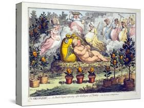 The Orangerie - or - the Dutch Cupid Reposing after the Fatigues of Planting, Published 1796-James Gillray-Stretched Canvas