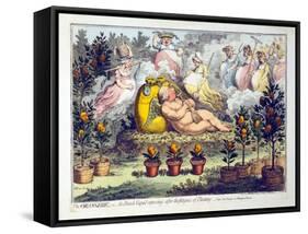 The Orangerie - or - the Dutch Cupid Reposing after the Fatigues of Planting, Published 1796-James Gillray-Framed Stretched Canvas