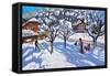 The Orchard,Morzine,France,2015-2018-Andrew Macara-Framed Stretched Canvas
