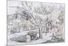 The Orchard (Pencil & Crayon)-John Northcote Nash-Mounted Giclee Print