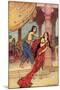 The Ordeal of Queen Draupadi-Warwick Goble-Mounted Giclee Print