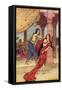 The Ordeal of Queen Draupadi-Warwick Goble-Framed Stretched Canvas