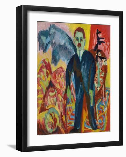 The Orderly; Der Krankenwarter, 1917-1918-Ernst Ludwig Kirchner-Framed Giclee Print