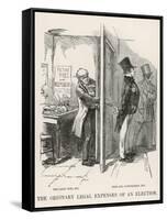 The Ordinary Legal Expenses of an Election-John Leech-Framed Stretched Canvas