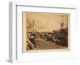 The Ordnance Wharf, Balaklava, 1855-Roger Fenton-Framed Giclee Print