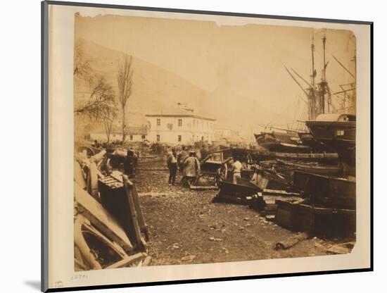 The Ordnance Wharf, Balaklava, 1855-Roger Fenton-Mounted Giclee Print