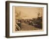 The Ordnance Wharf, Balaklava, 1855-Roger Fenton-Framed Giclee Print