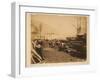 The Ordnance Wharf, Balaklava, 1855-Roger Fenton-Framed Giclee Print