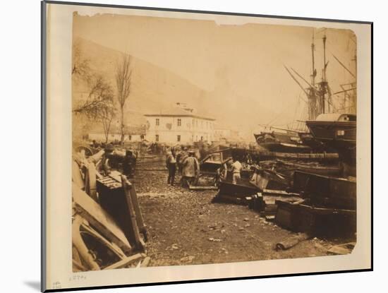 The Ordnance Wharf, Balaklava, 1855-Roger Fenton-Mounted Giclee Print