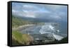 The Oregon Coast and Cannon Beach from Ecola State Park, Oregon-Greg Probst-Framed Stretched Canvas
