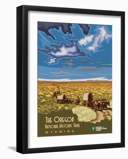 The Oregon National Historic Trail In Wyoming-Bureau of Land Management-Framed Art Print