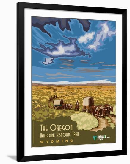 The Oregon National Historic Trail In Wyoming-Bureau of Land Management-Framed Art Print