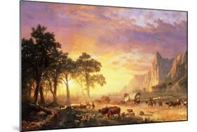 The Oregon Trail, 1869-Albert Bierstadt-Mounted Giclee Print