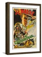 The Oregon Trail, (Poster Art), John Wayne, 1936-null-Framed Art Print