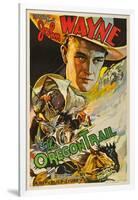 The Oregon Trail, (Poster Art), John Wayne, 1936-null-Framed Art Print