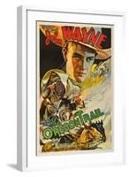 THE OREGON TRAIL, (poster art), John Wayne, 1936-null-Framed Art Print