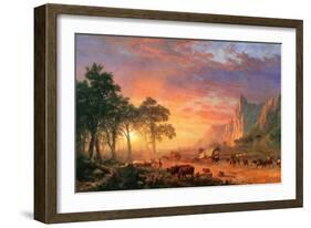 The Oregon Trail-Albert Bierstadt-Framed Art Print