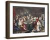 The Orgy, Plate III from 'A Rake's Progress', Illustration from 'Hogarth Restored: the Whole…-William Hogarth-Framed Giclee Print