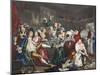 The Orgy, Plate III from 'A Rake's Progress', Illustration from 'Hogarth Restored: the Whole…-William Hogarth-Mounted Giclee Print