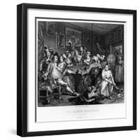 The Orgy, Plate Iii from 'A Rake's Progress'-William Hogarth-Framed Giclee Print