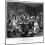 The Orgy, Plate Iii from 'A Rake's Progress'-William Hogarth-Mounted Giclee Print