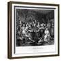 The Orgy, Plate Iii from 'A Rake's Progress'-William Hogarth-Framed Giclee Print