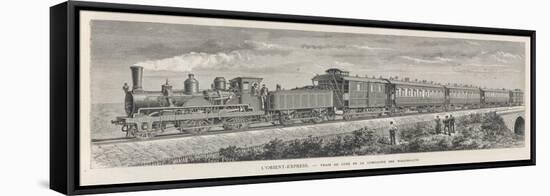 The Orient Express, Countryfolk Stop to Watch the Express Go By-null-Framed Stretched Canvas