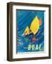 The Orient - Fly There By BOAC - Hong Kong Thailand Cambodia Asia-David Judd-Framed Art Print