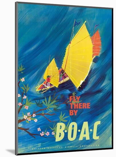 The Orient - Fly There By BOAC - Hong Kong Thailand Cambodia Asia-David Judd-Mounted Art Print