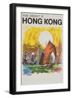 The Orient Is Hong Kong Travel Poster-null-Framed Giclee Print