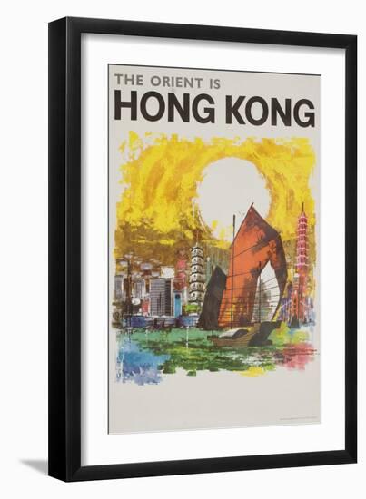 The Orient Is Hong Kong Travel Poster-null-Framed Giclee Print
