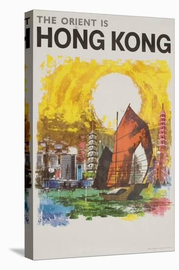 The Orient Is Hong Kong Travel Poster-null-Stretched Canvas