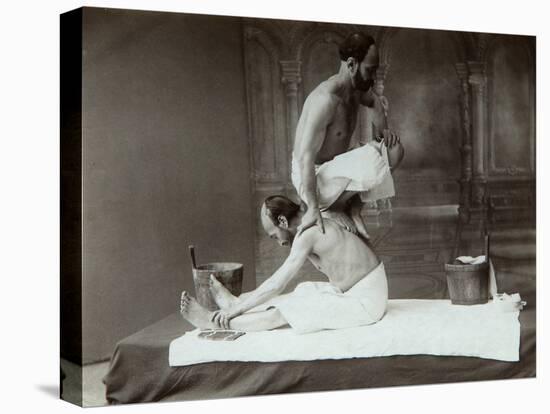 The Oriental Bath. Massage, 1880s-Dmitri Ivanovich Yermakov-Stretched Canvas