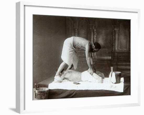 The Oriental Bath. Massage, 1880s-Dmitri Ivanovich Yermakov-Framed Photographic Print