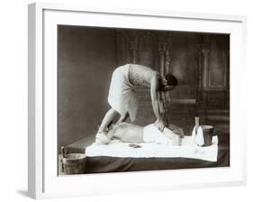 The Oriental Bath. Massage, 1880s-Dmitri Ivanovich Yermakov-Framed Photographic Print