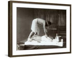 The Oriental Bath. Massage, 1880s-Dmitri Ivanovich Yermakov-Framed Photographic Print