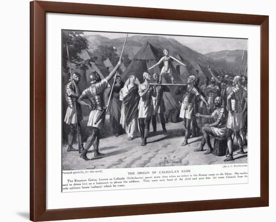 The Origin of Caligula's Name-A.C. Weatherstone-Framed Giclee Print