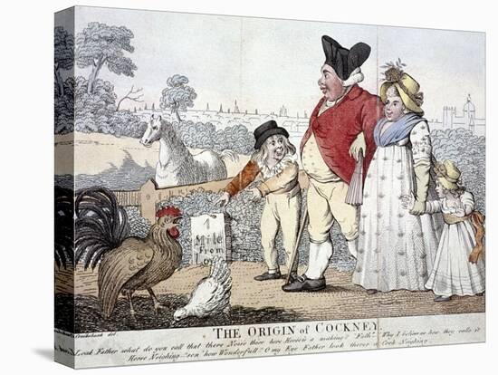 The Origin of Cockney,' London, C1800-Isaac Cruikshank-Stretched Canvas
