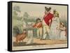 The Origin of Cockney-George Cruikshank-Framed Stretched Canvas