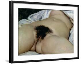 The Origin of the World, 1866-Gustave Courbet-Framed Giclee Print