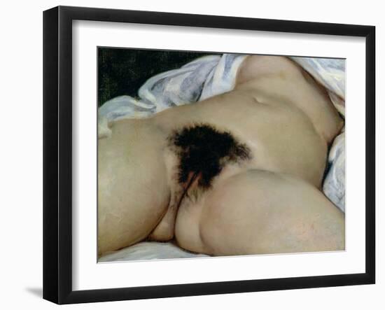 The Origin of the World, 1866-Gustave Courbet-Framed Giclee Print