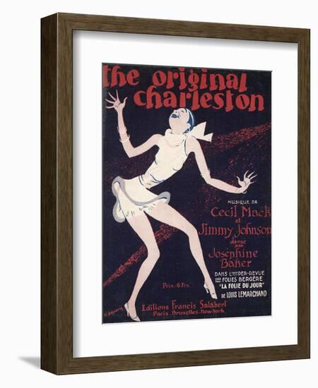 The Original Charleston, as Danced by Josephine Baker at the Folies-Bergere Paris-Roger de Valerio-Framed Photographic Print