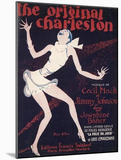 The Original Charleston, as Danced by Josephine Baker at the Folies-Bergere Paris-Roger de Valerio-Mounted Photographic Print