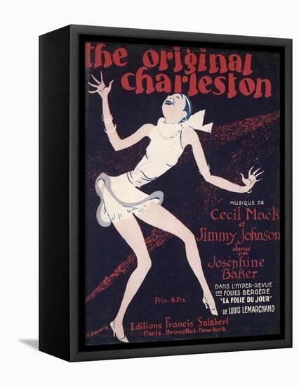 The Original Charleston, as Danced by Josephine Baker at the Folies-Bergere Paris-Roger de Valerio-Framed Stretched Canvas