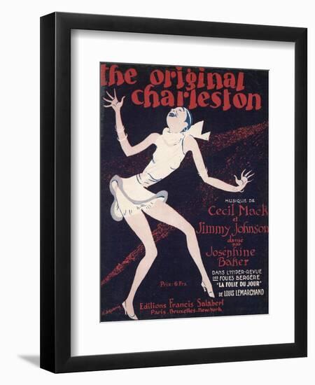 The Original Charleston, as Danced by Josephine Baker at the Folies-Bergere Paris-Roger de Valerio-Framed Premium Photographic Print