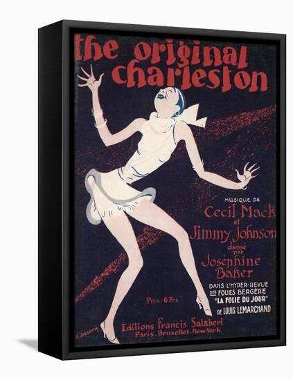 The Original Charleston, as Danced by Josephine Baker at the Folies-Bergere Paris-Roger de Valerio-Framed Stretched Canvas
