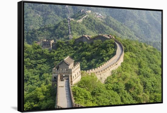 The Original Mutianyu Section of the Great Wall, Beijing, China-Michael DeFreitas-Framed Stretched Canvas