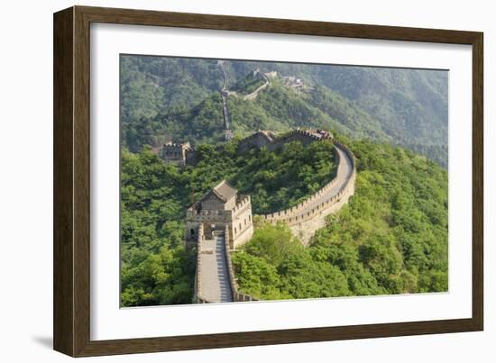 The Original Mutianyu Section of the Great Wall, Beijing, China-Michael DeFreitas-Framed Photographic Print